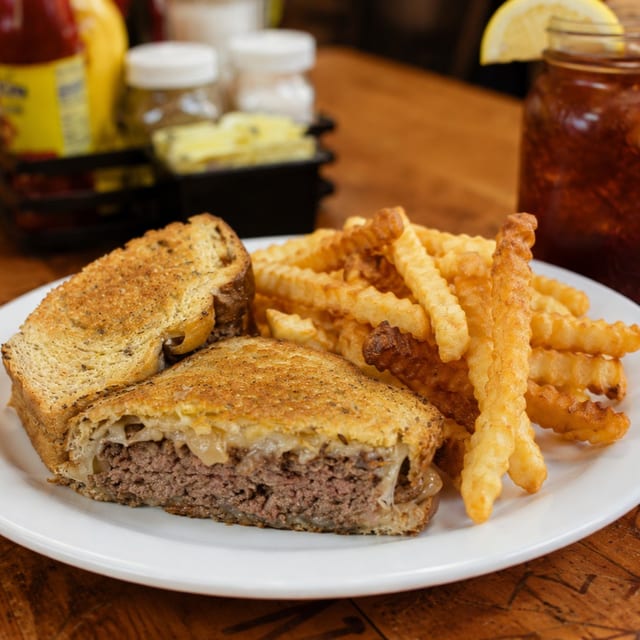 Pearl's Patty Melt Burger.