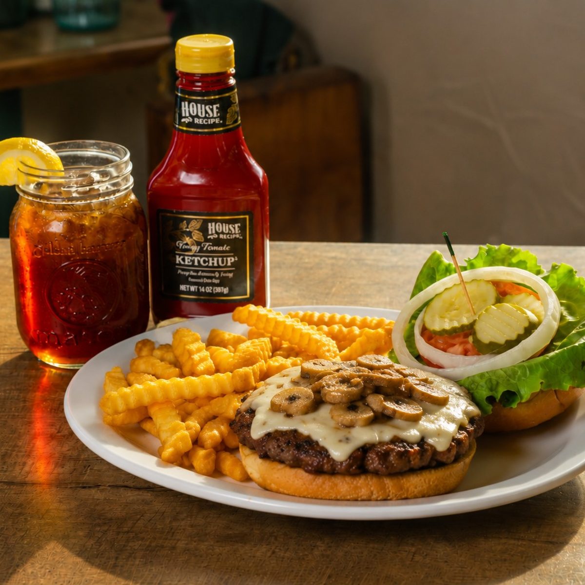 Mushroom & Swiss Burger
